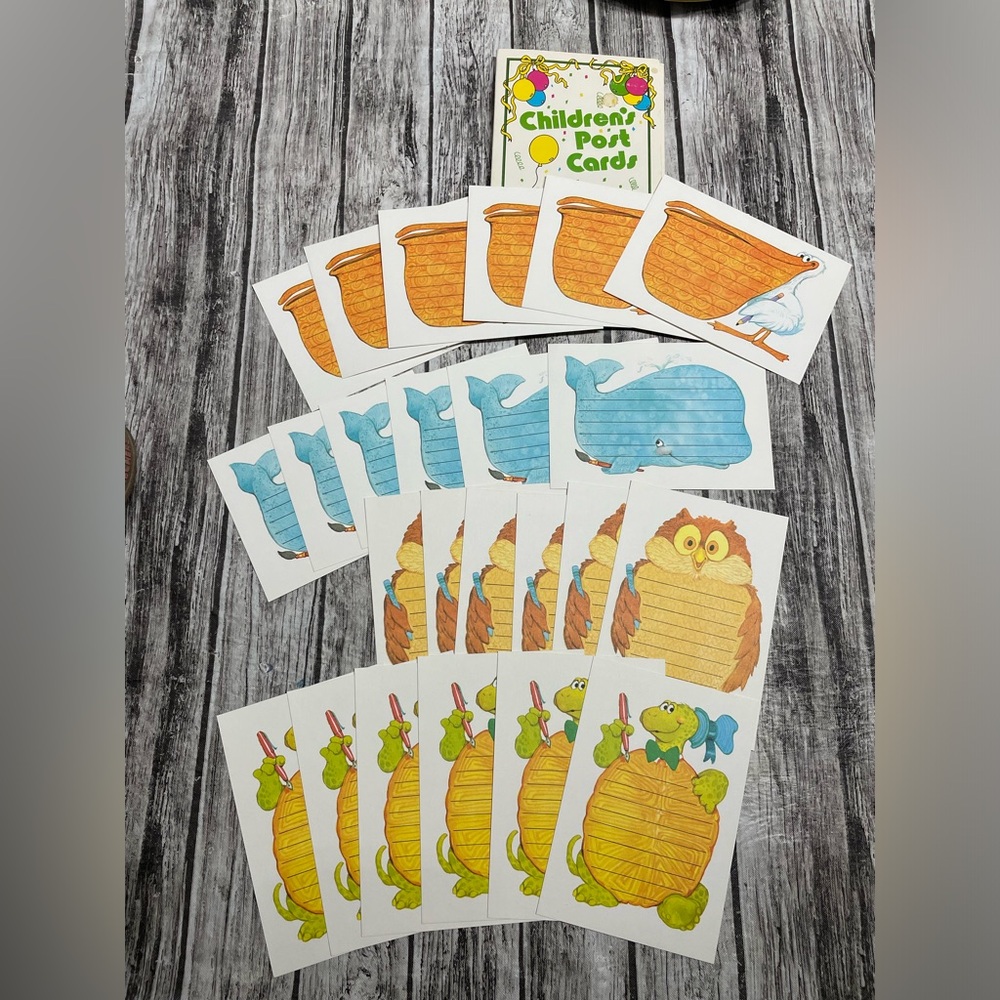 VINTAGE Children’s Post Cards from Current complete set of 24 6 ea LIKE NEW